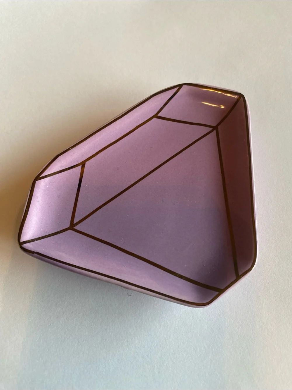 Purple Geometric Decorative Dish - Unbranded
